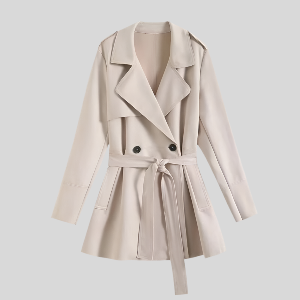 Double Breasted Belt Trench Coat