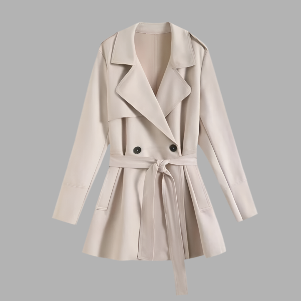 Double Breasted Belt Trench Coat