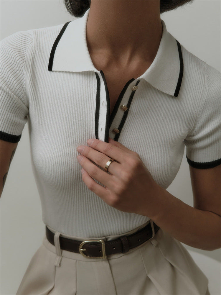 Two tone short sleeve T-shirt