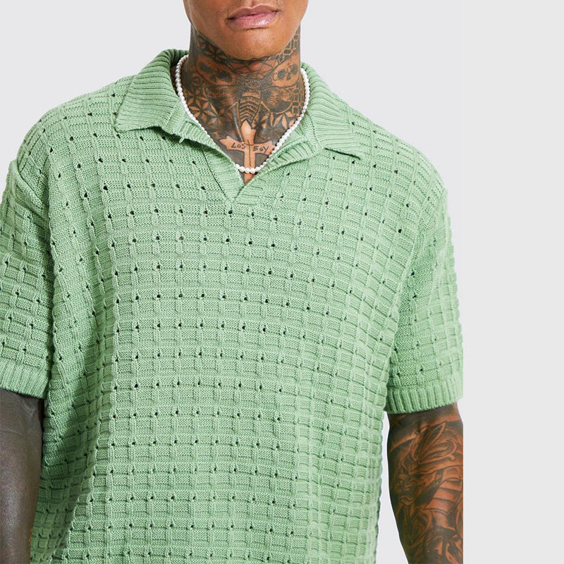 Patched Collared T-shirt