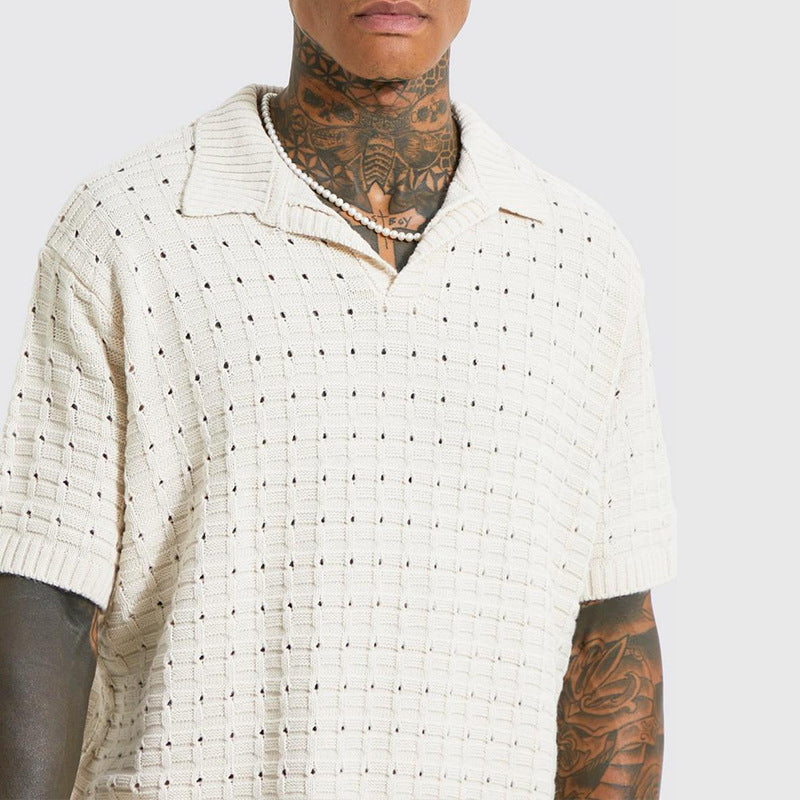 Patched Collared T-shirt