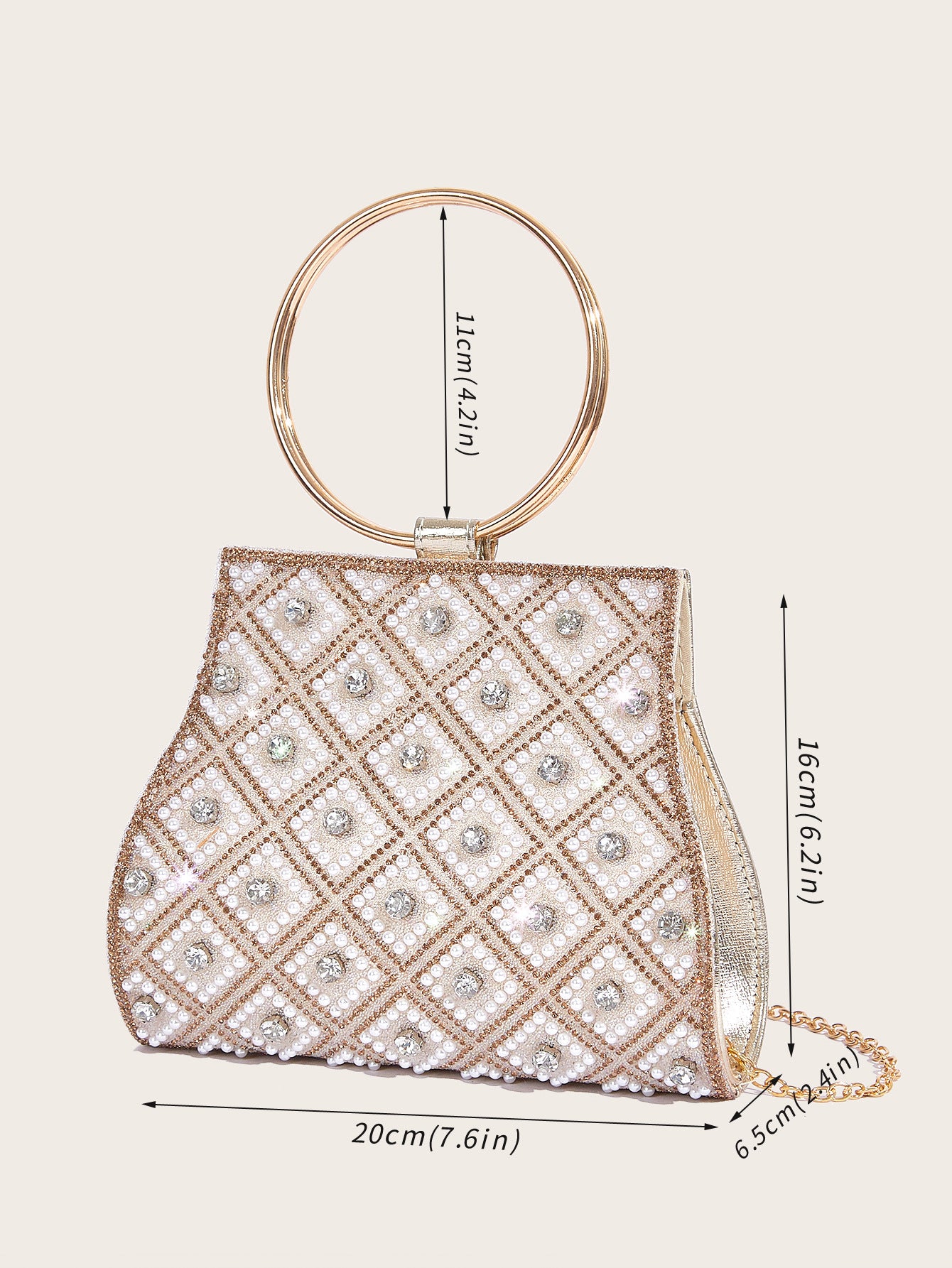 Lingge shell vegan leather bag