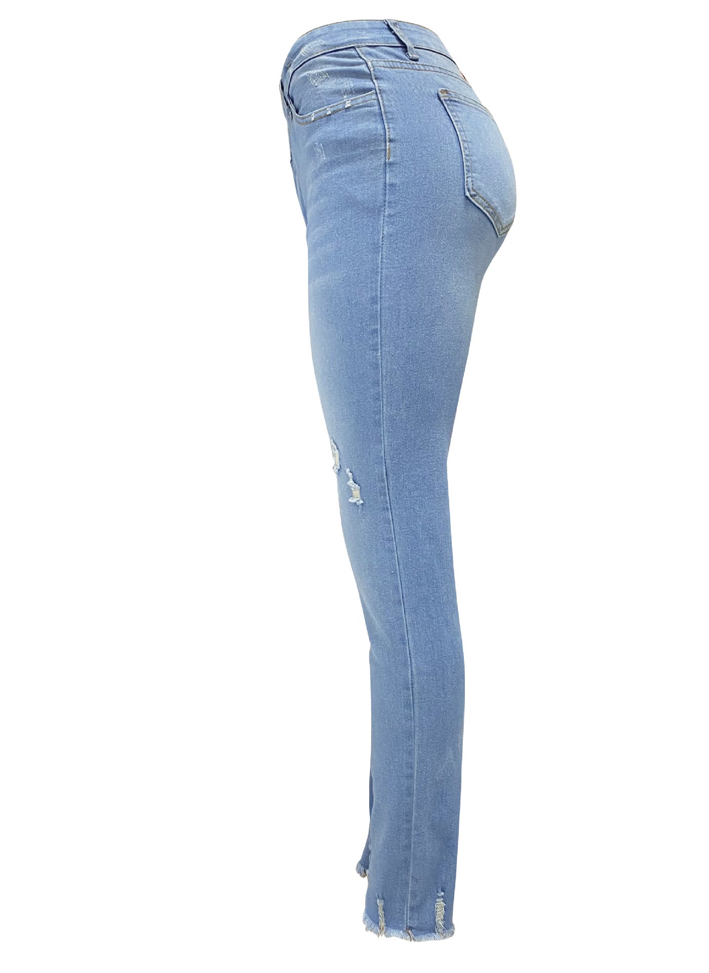 Ankle-Length Ripped Jeans