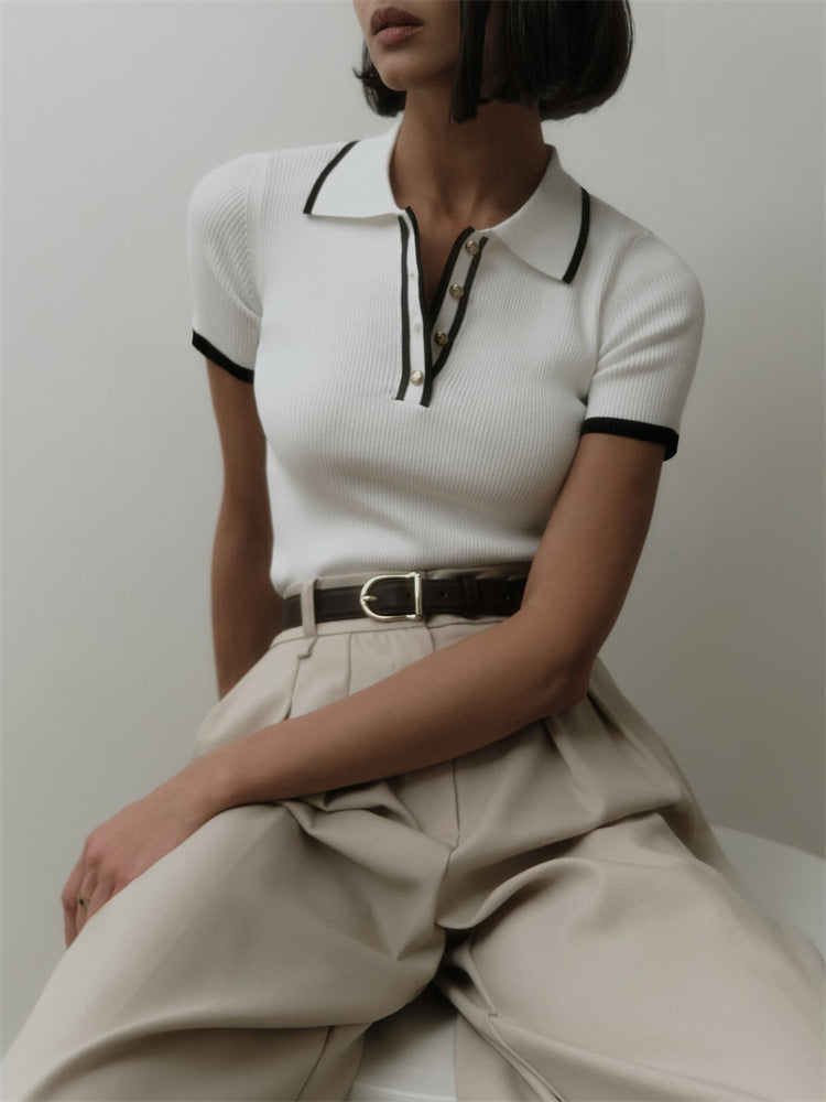 Two tone short sleeve T-shirt