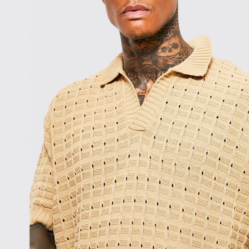 Patched Collared T-shirt