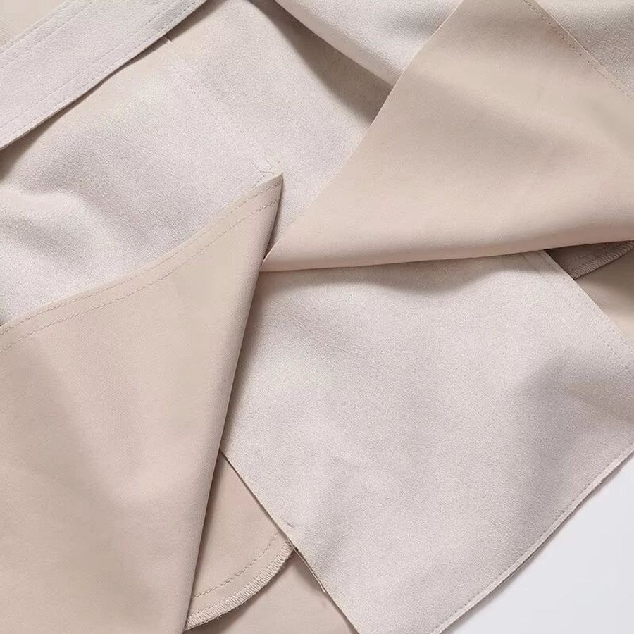 Double Breasted Belt Trench Coat