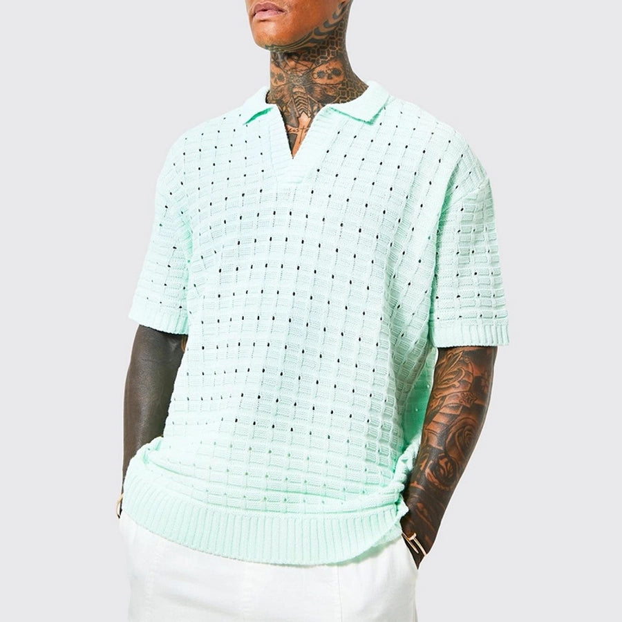 Patched Collared T-shirt