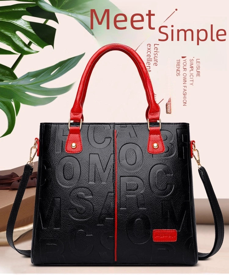 Lettered Vegan Leather Bag