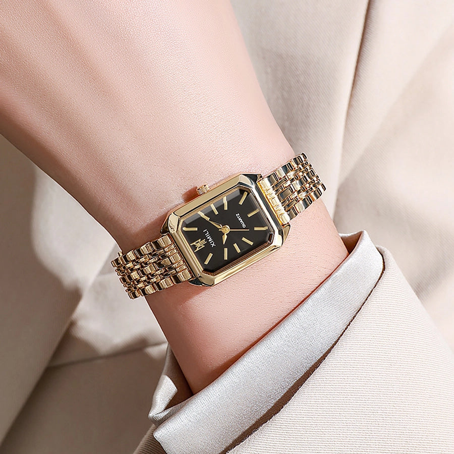 Letter horseshoe buckle quartz watch