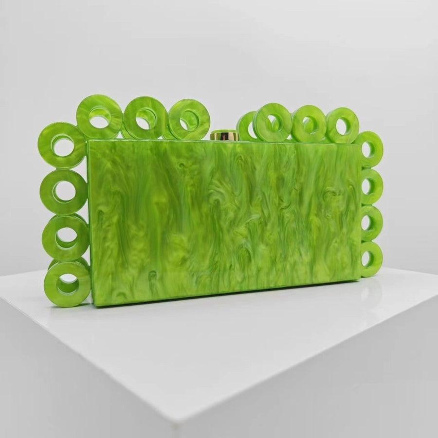 Acrylic squared round end evening Bags