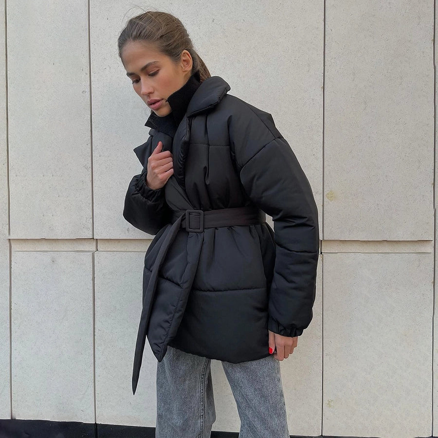 Tied Turndown Coat