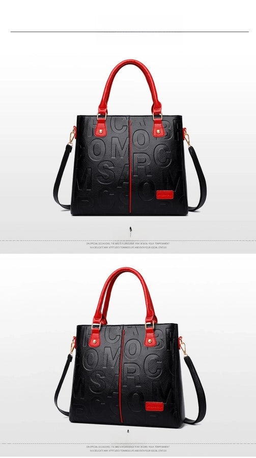 Lettered Vegan Leather Bag