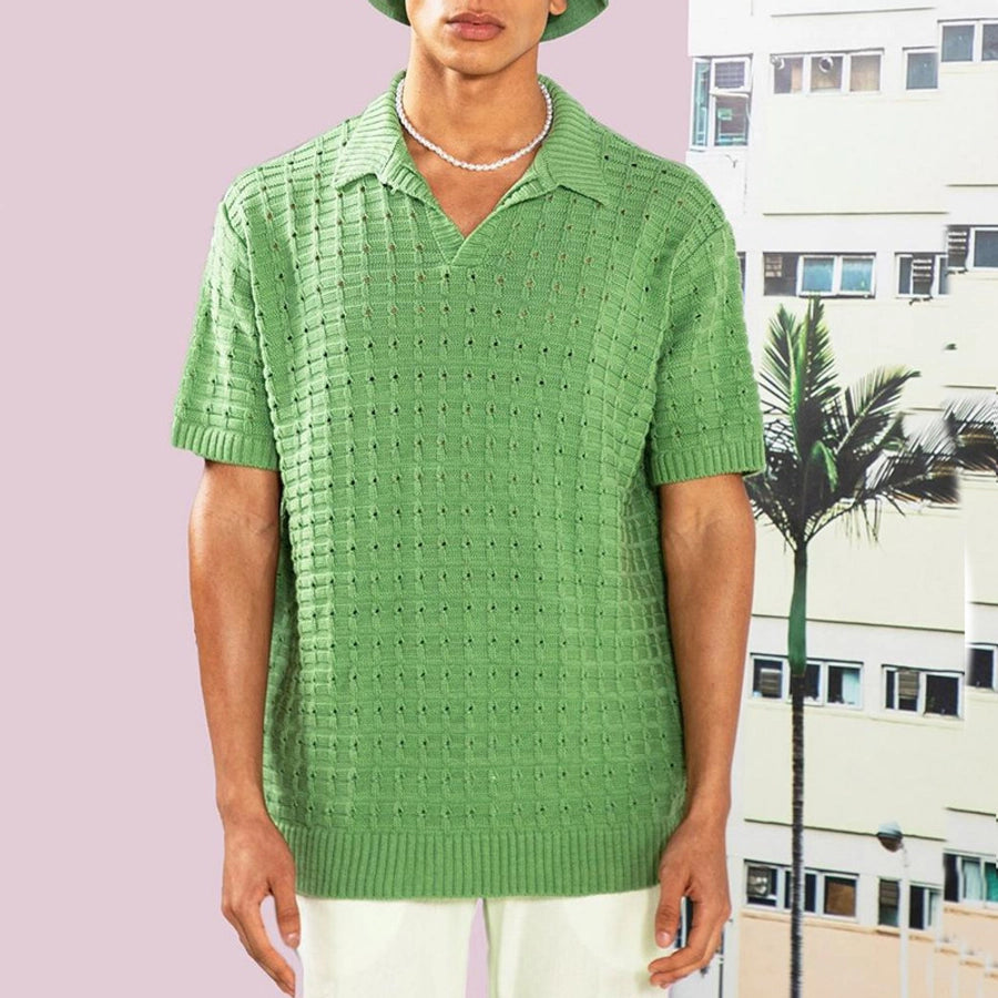 Patched Collared T-shirt