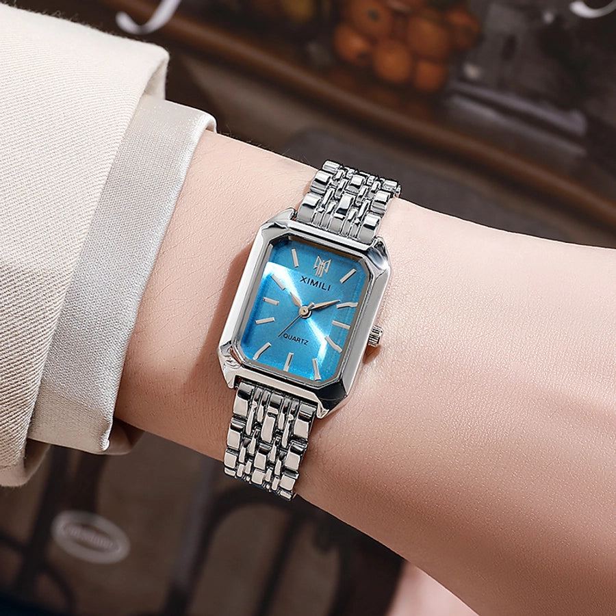 Letter horseshoe buckle quartz watch