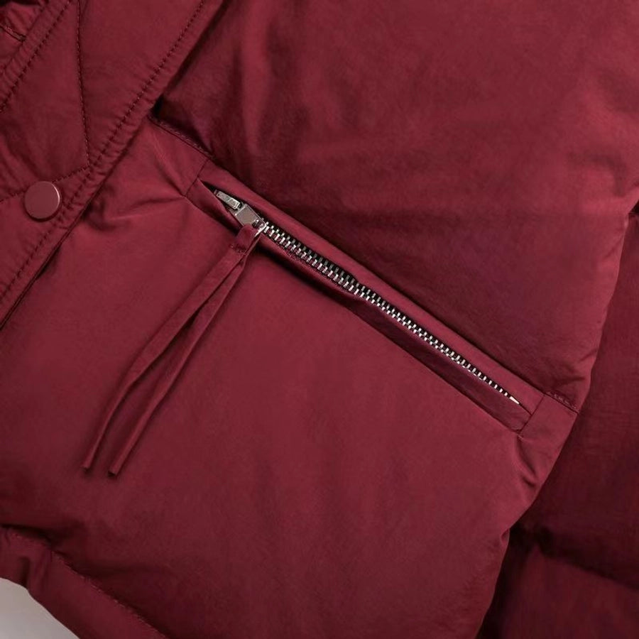Casual high collar zipper coat