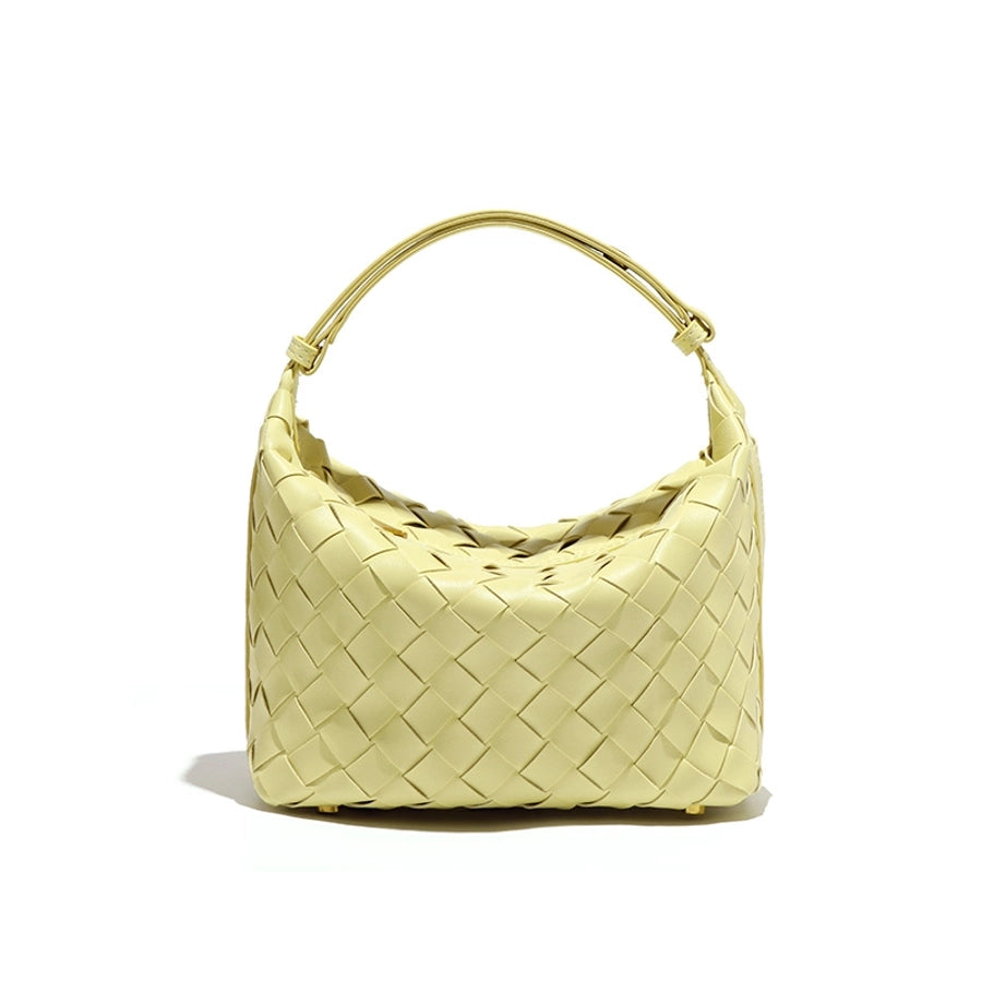 Medium classic style weaved zipper underarm bag