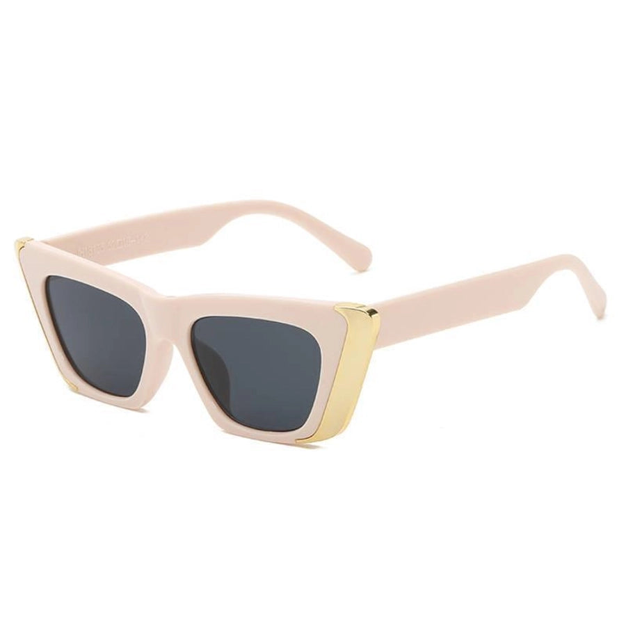 geometric pc cat eye full frame women's sunglasses