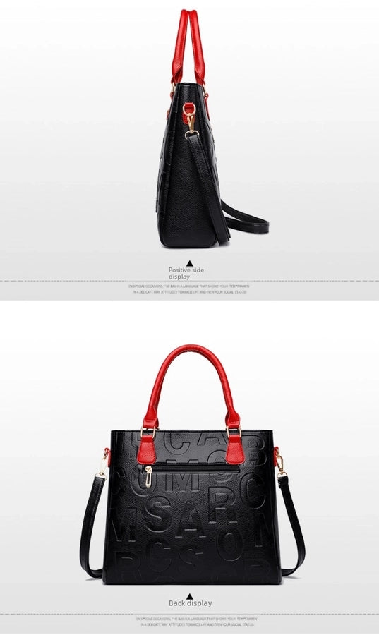 Lettered Vegan Leather Bag