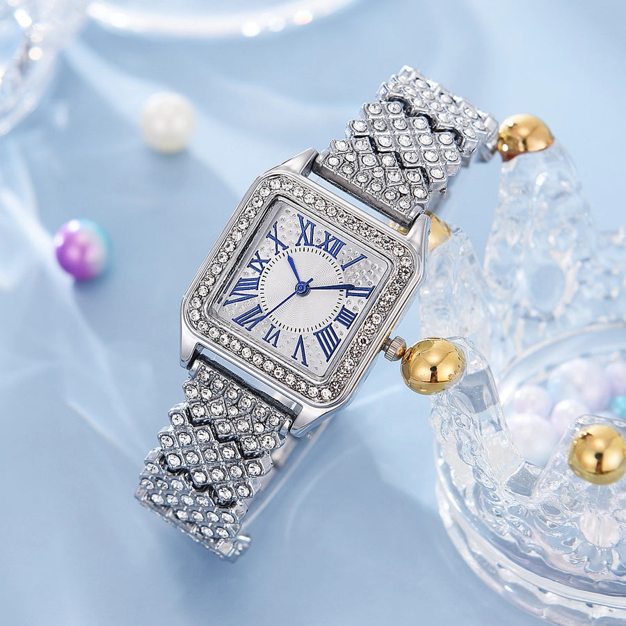 Rhinestone buckle watch