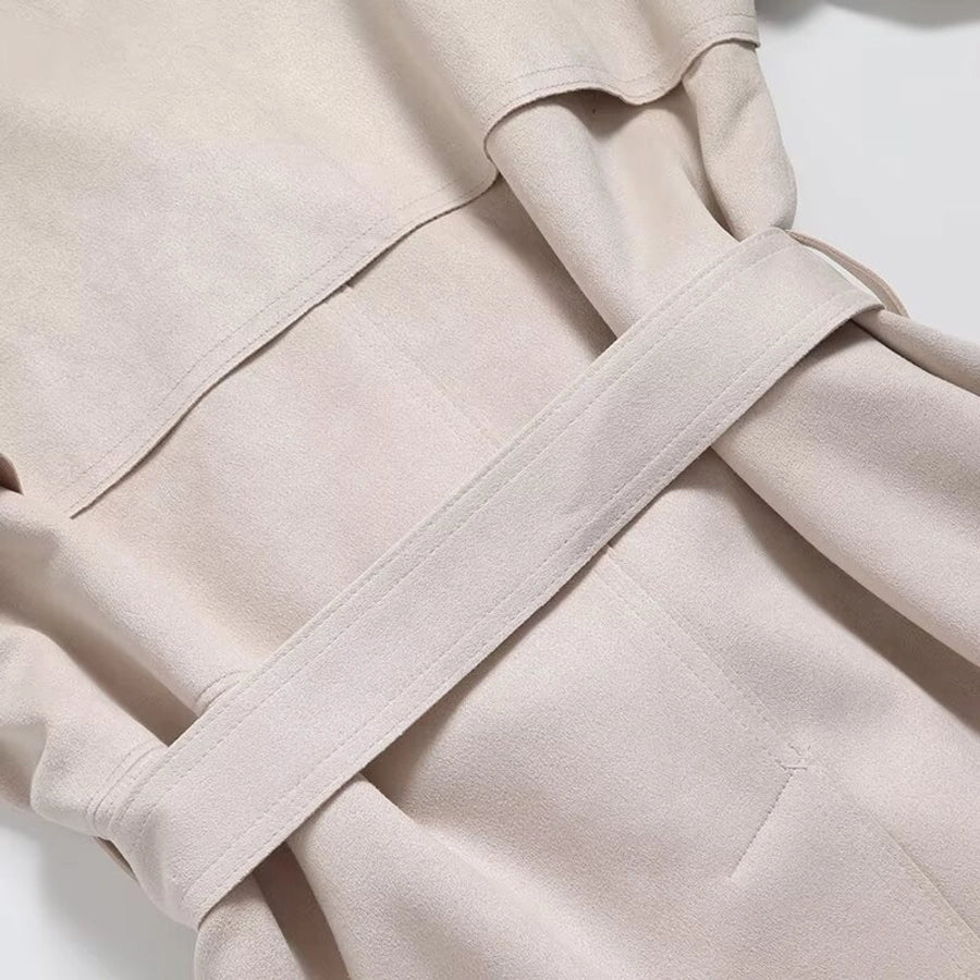 Double Breasted Belt Trench Coat