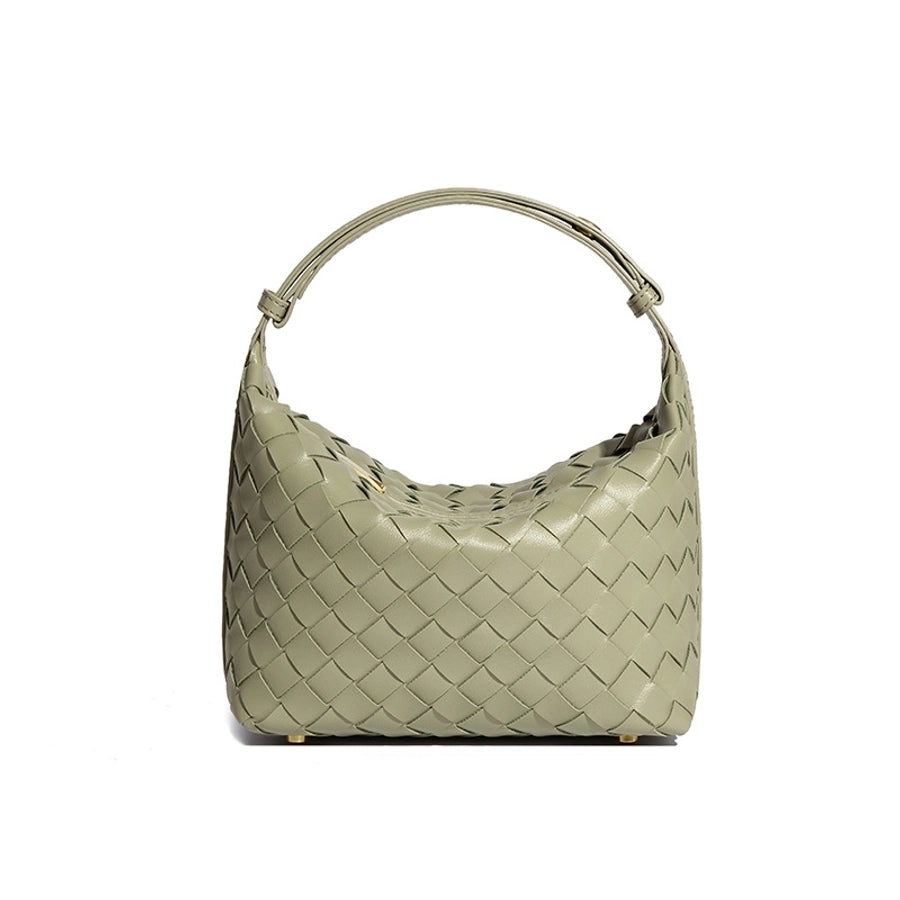 Medium classic style weaved zipper underarm bag