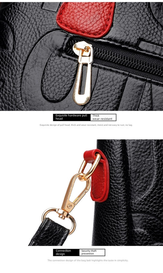 Lettered Vegan Leather Bag