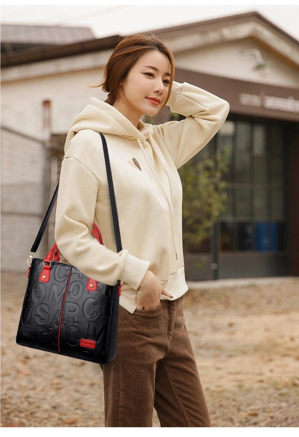 Lettered Vegan Leather Bag