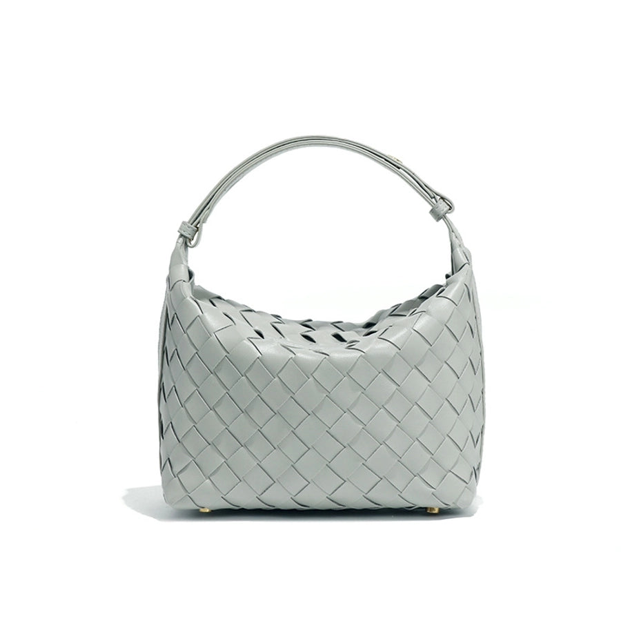 Medium classic style weaved zipper underarm bag