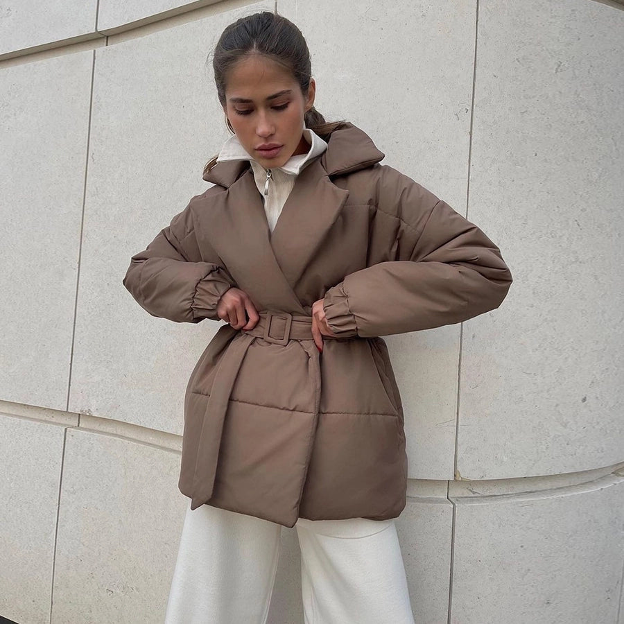 Tied Turndown Coat