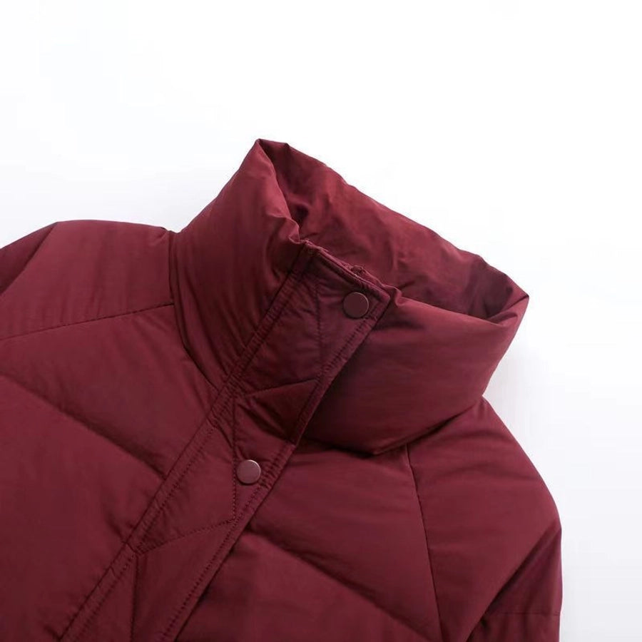 Casual high collar zipper coat