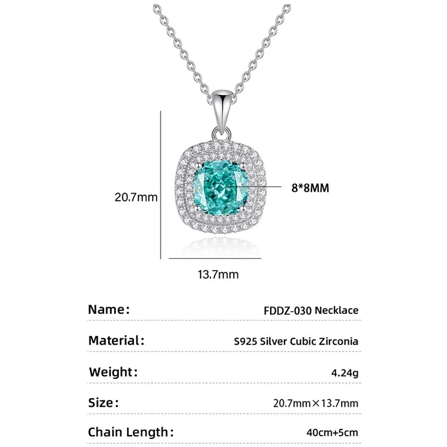 Sterling Silver Lab-grown Diamond pendant