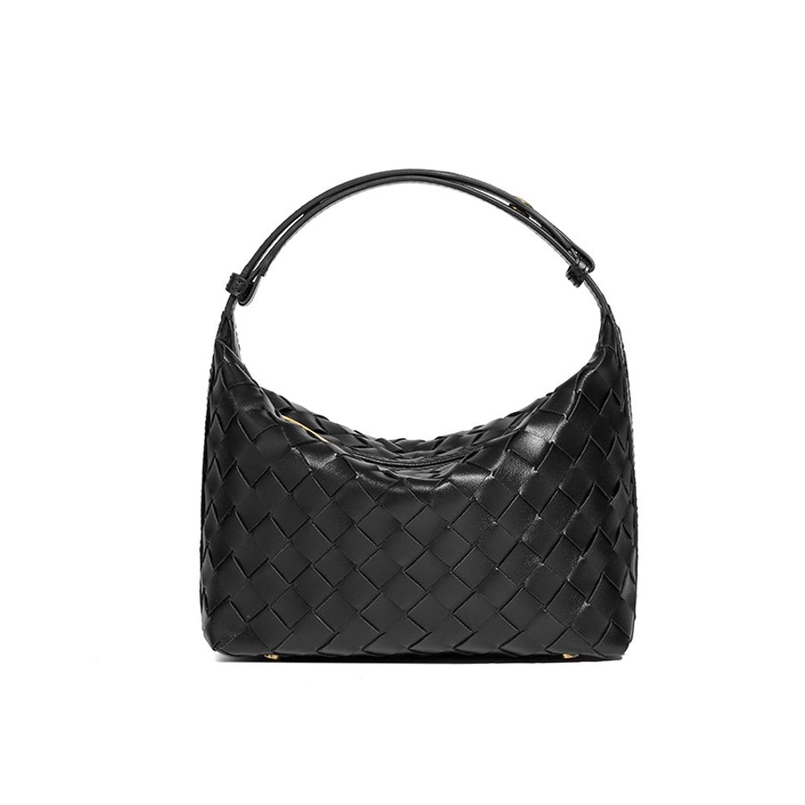 Medium classic style weaved zipper underarm bag