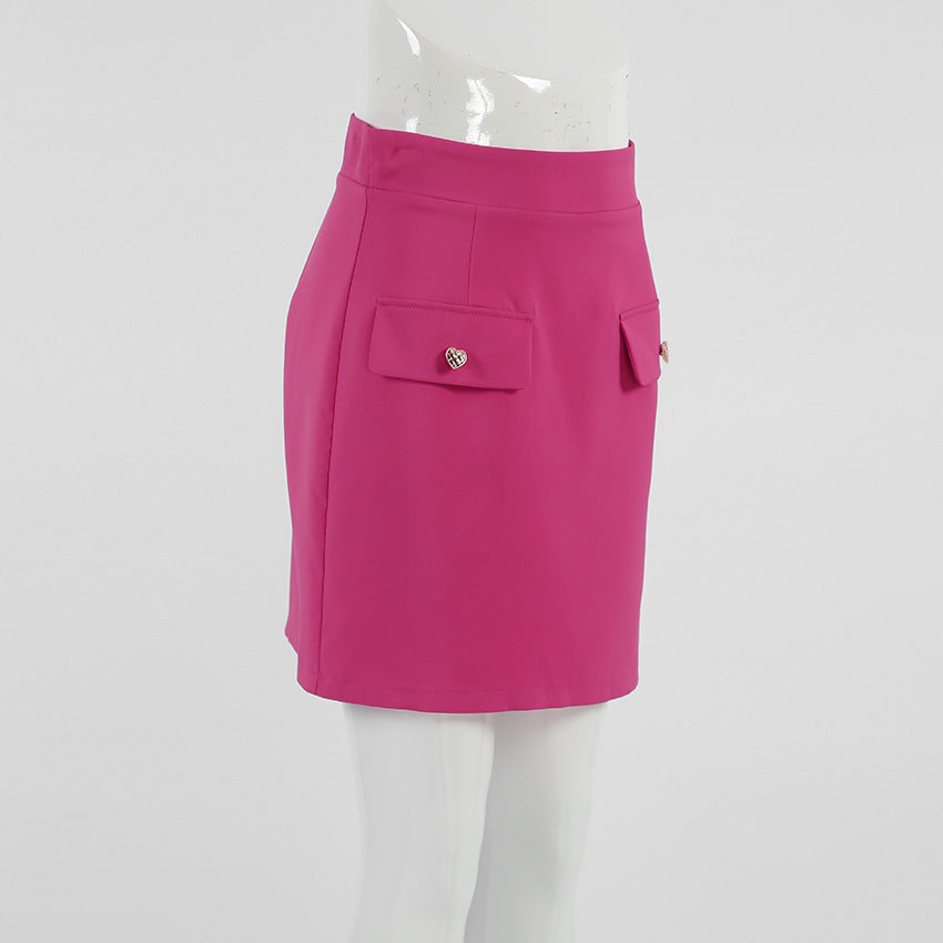 Pink Above Knee Skirts