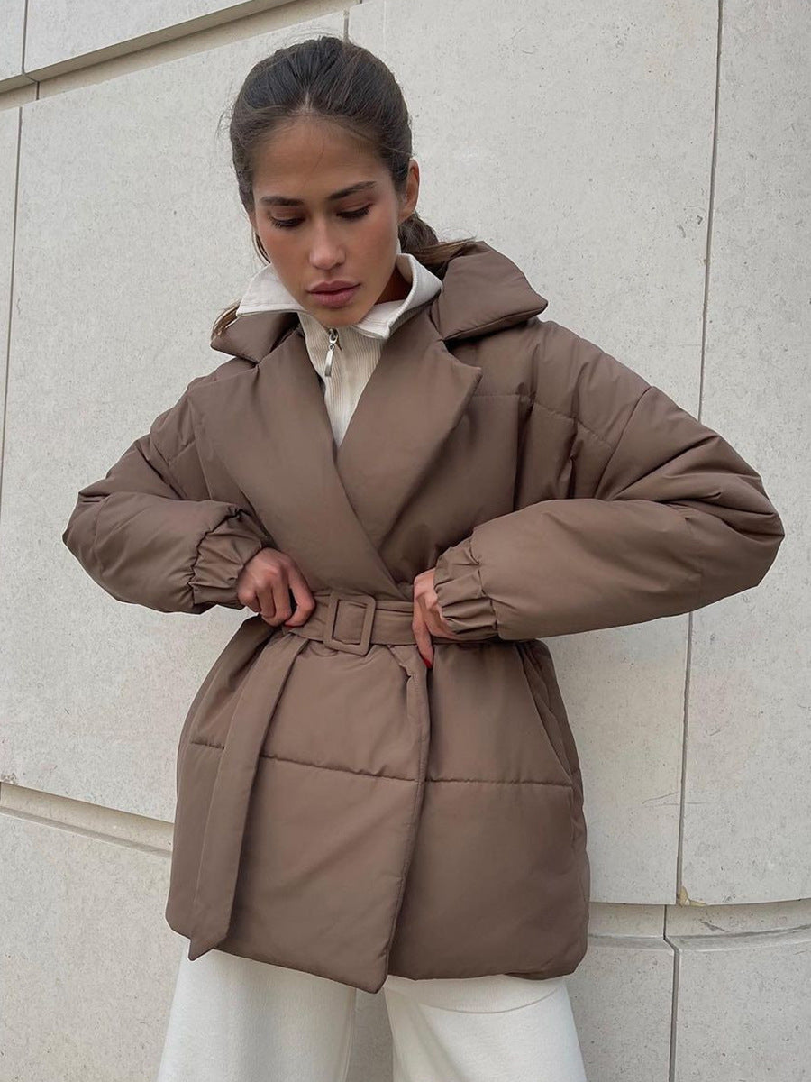 Tied Turndown Coat