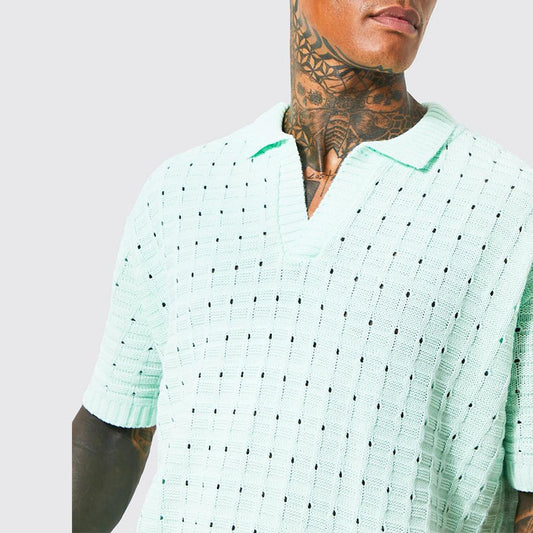 Patched Collared T-shirt