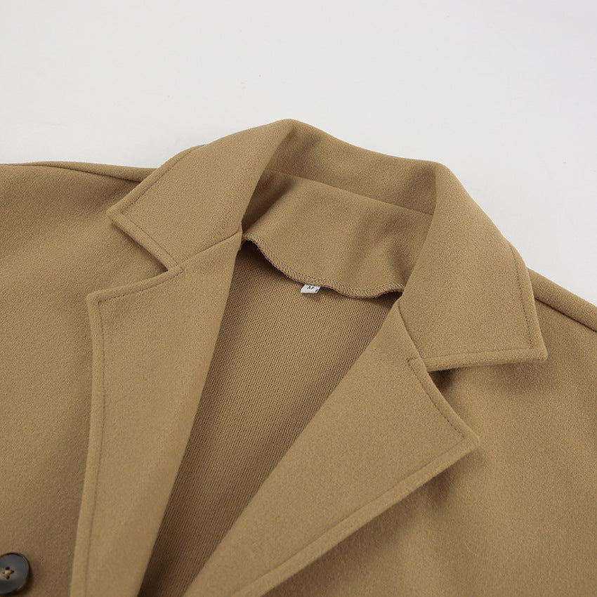 Retro Collar Coarse Jacket