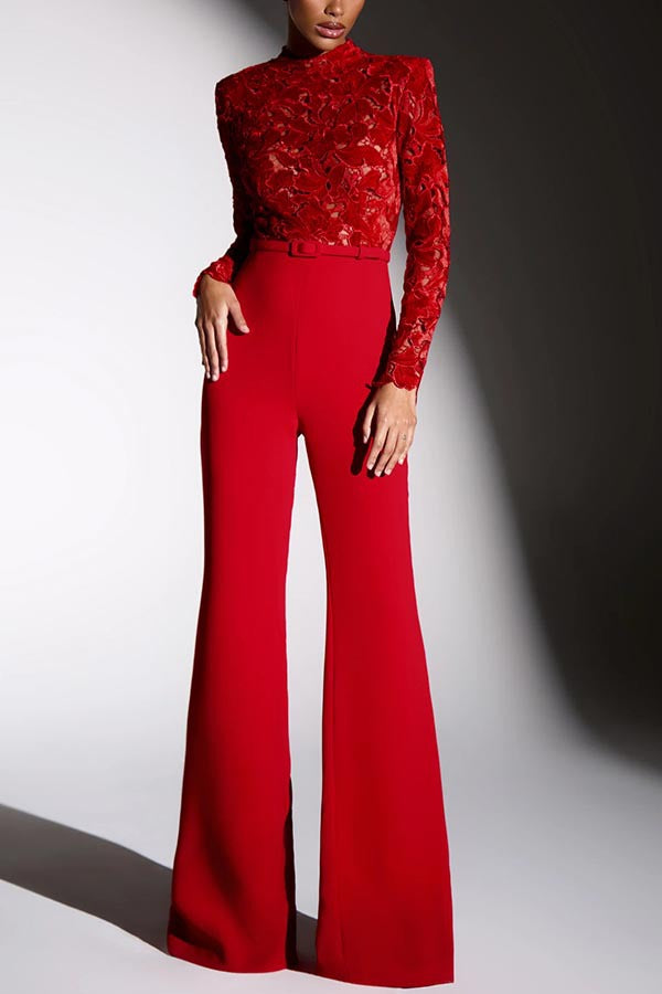 Red Elegant Style Jumpsuit