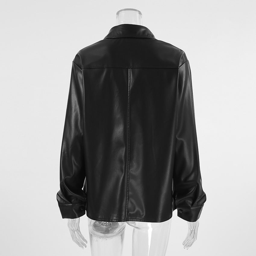 Black Breasted Leather Jacket