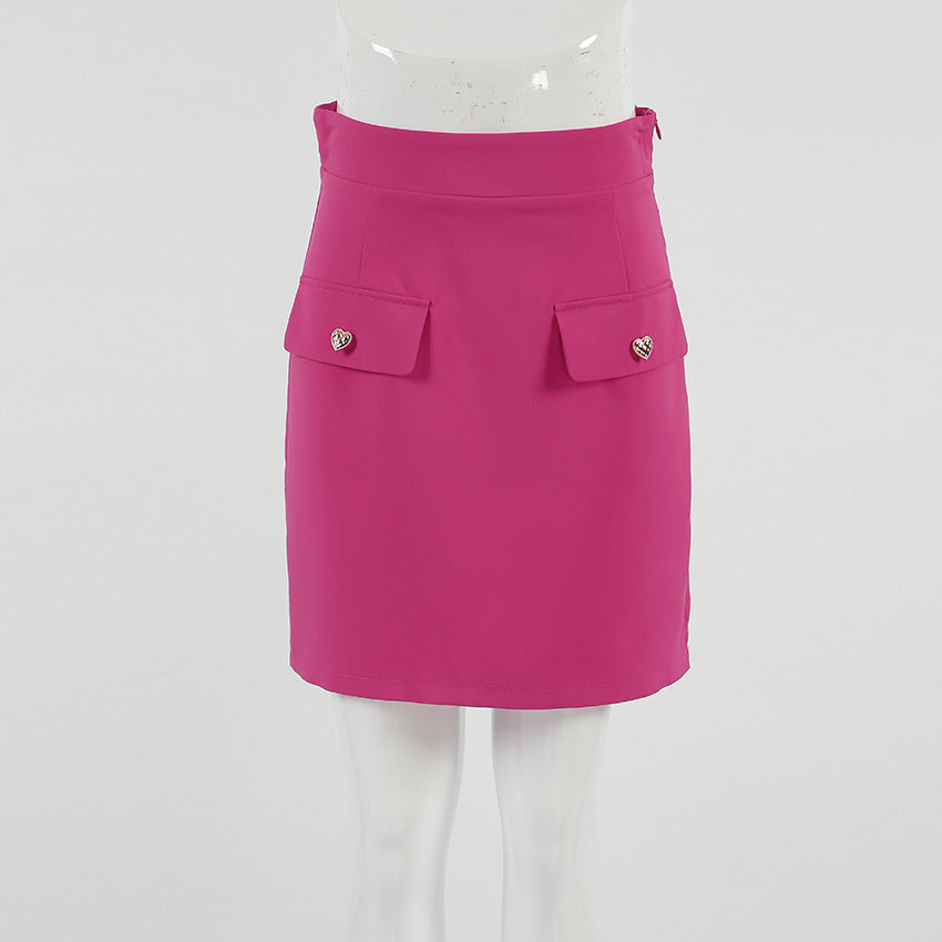 Pink Above Knee Skirts