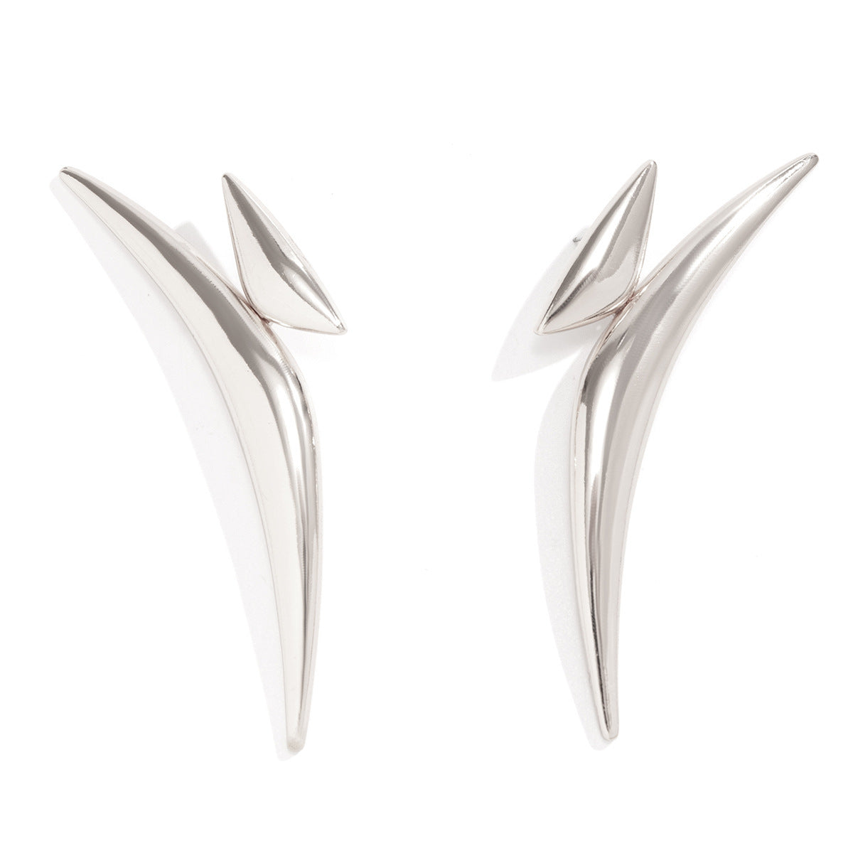 1 Piece large Stylish Solid Color Plating Alloy Ear Studs