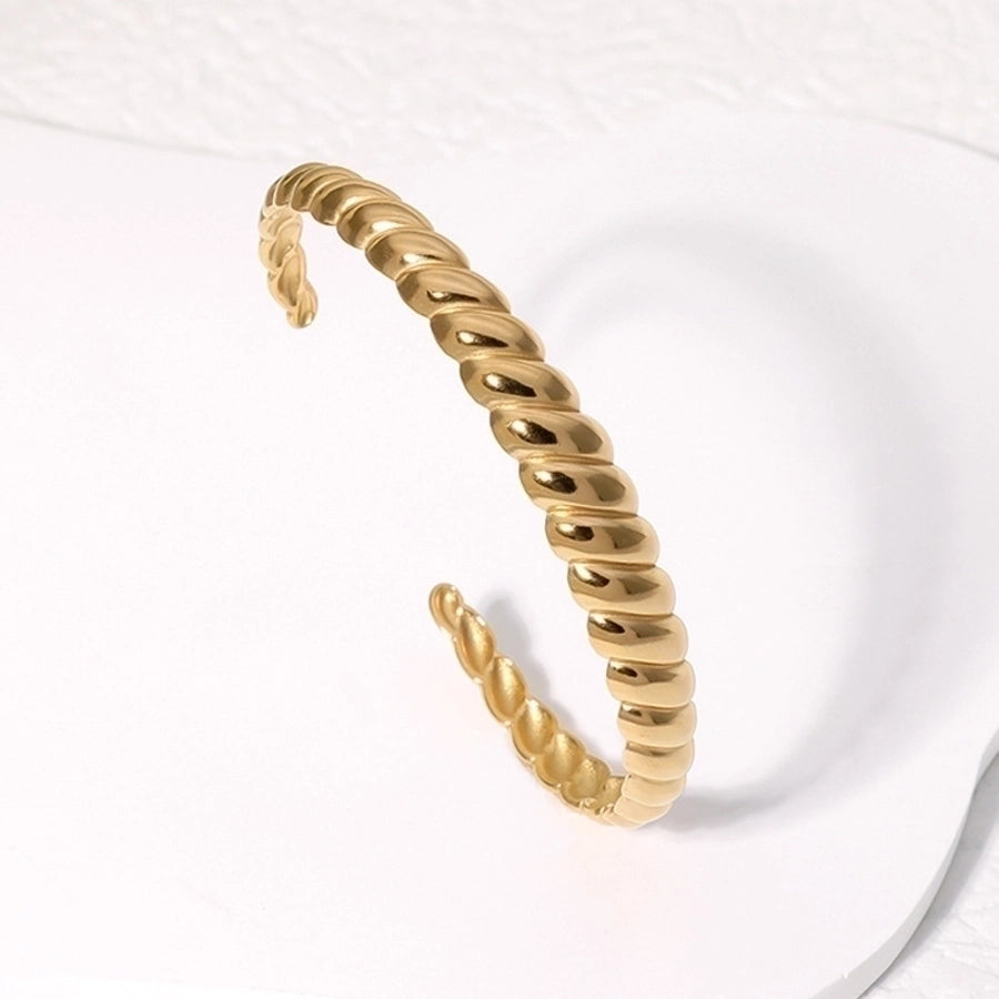 Roman style 18K gold plated bangle