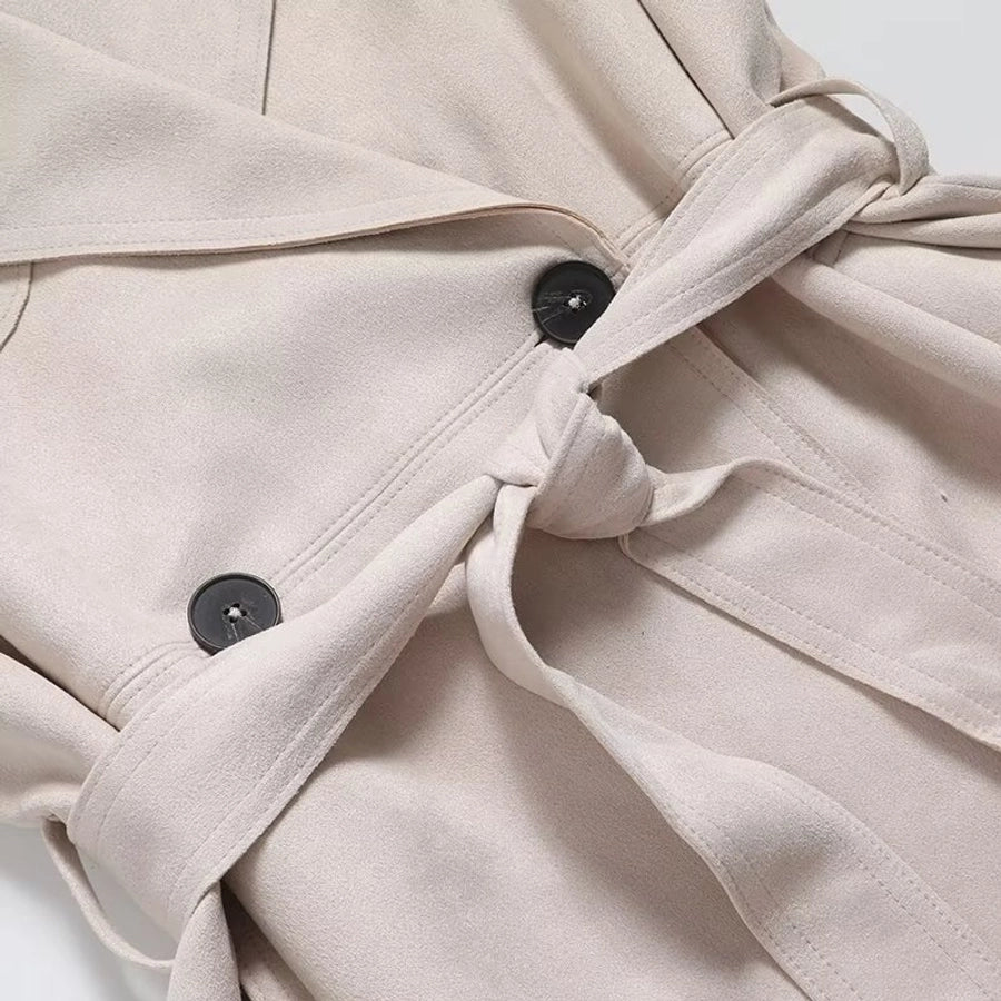 Double Breasted Belt Trench Coat