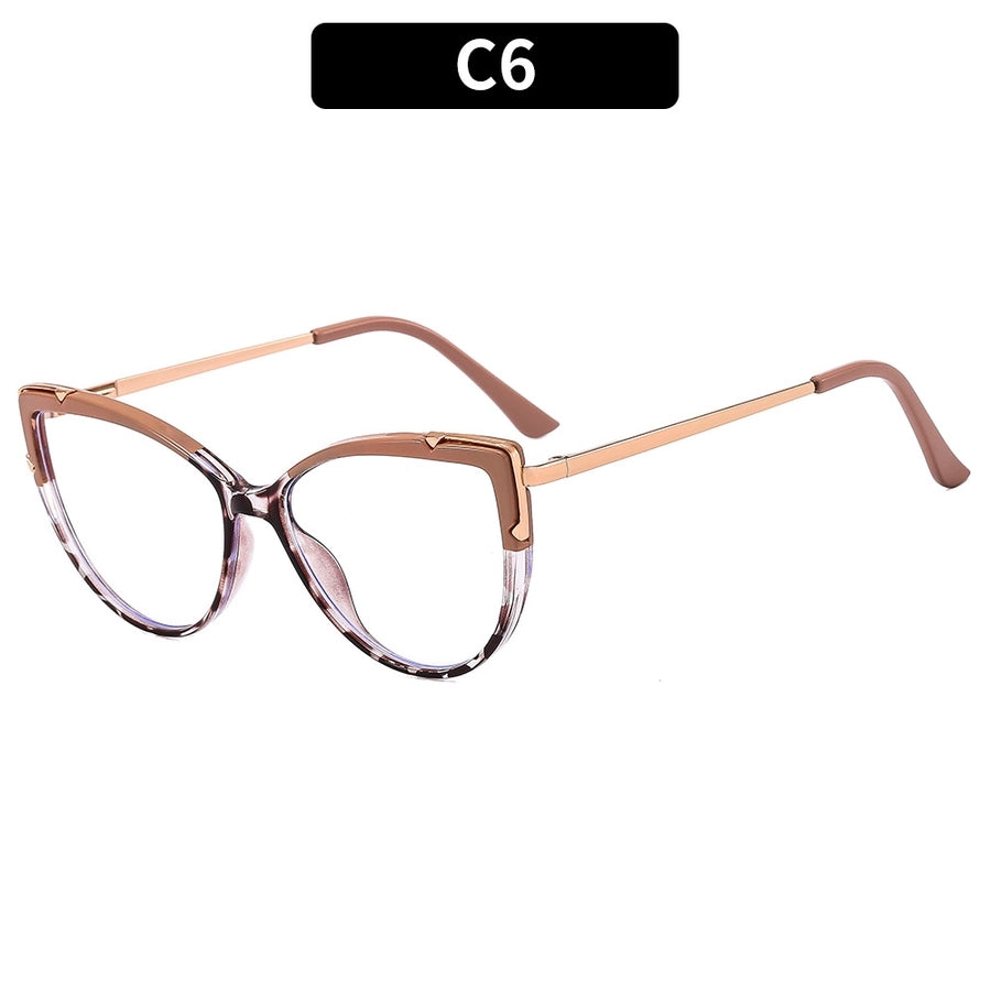 fashion color block ac square full frame optical glasses