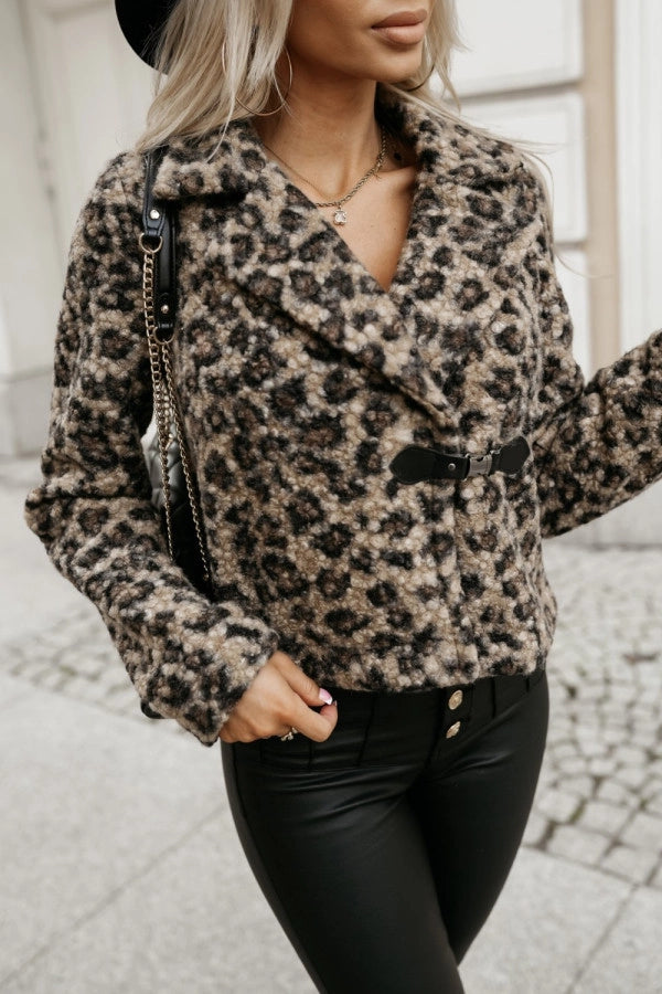 Single Buttoned Short Fur Coat