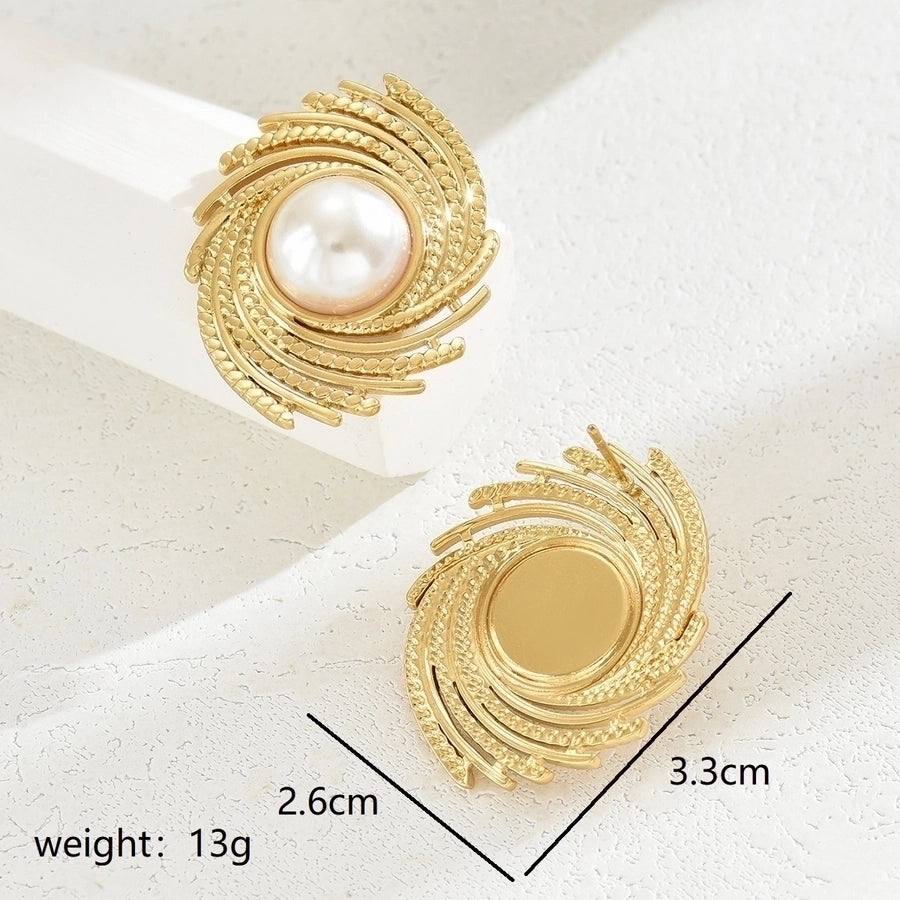 1 Pair Hawaiian 18K Gold Plated Drop Earrings