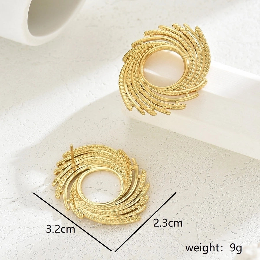 1 Pair Hawaiian 18K Gold Plated Drop Earrings