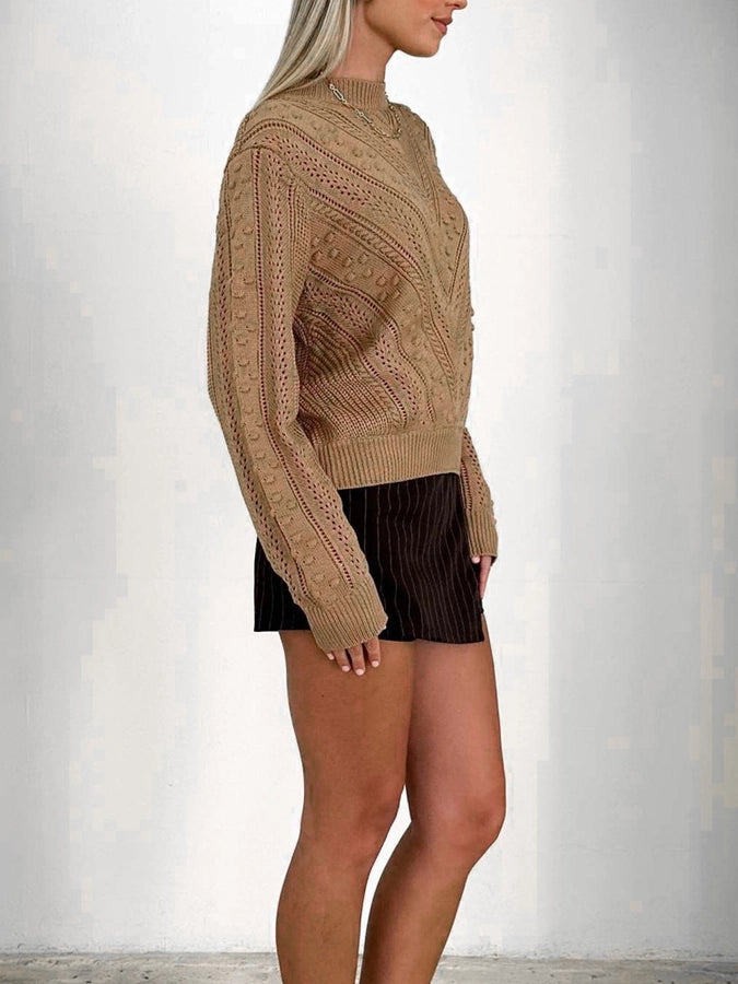 Jacquard Patterned Casual Sweater