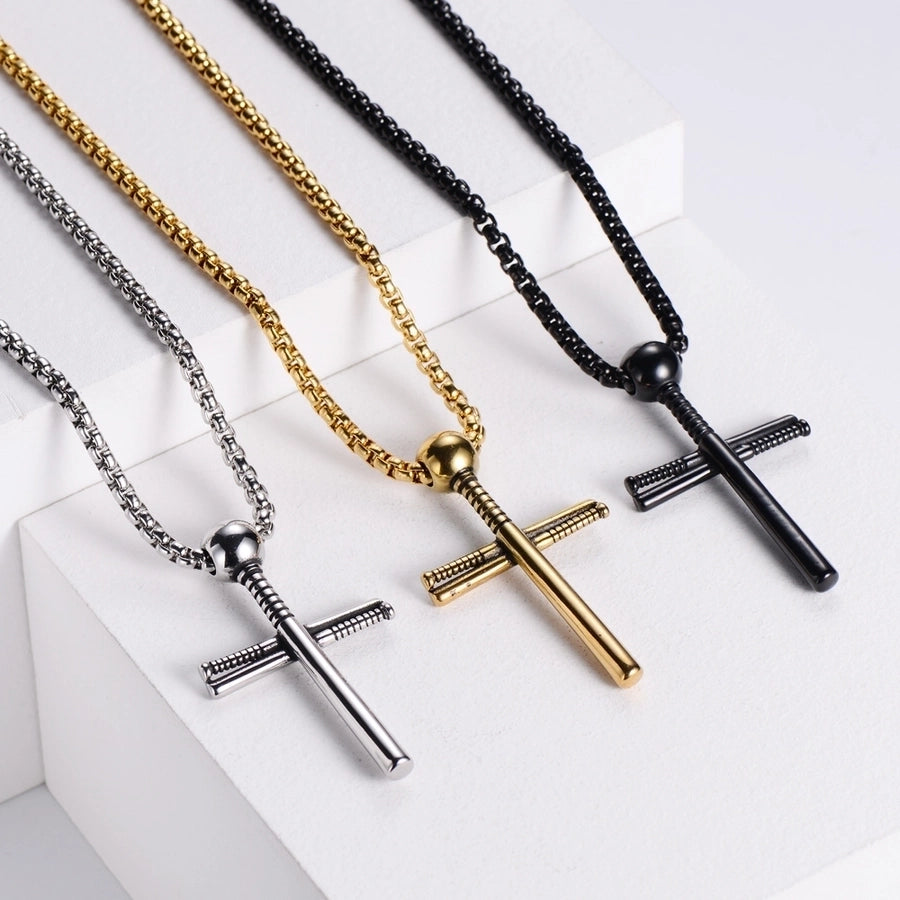 Stainless Steel 18K Gold Plated Fashion Polishing Cross