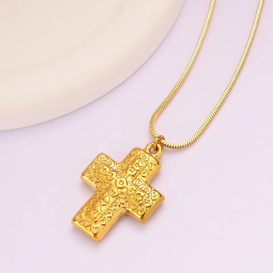 Vintage Style Cross Pendant Necklace