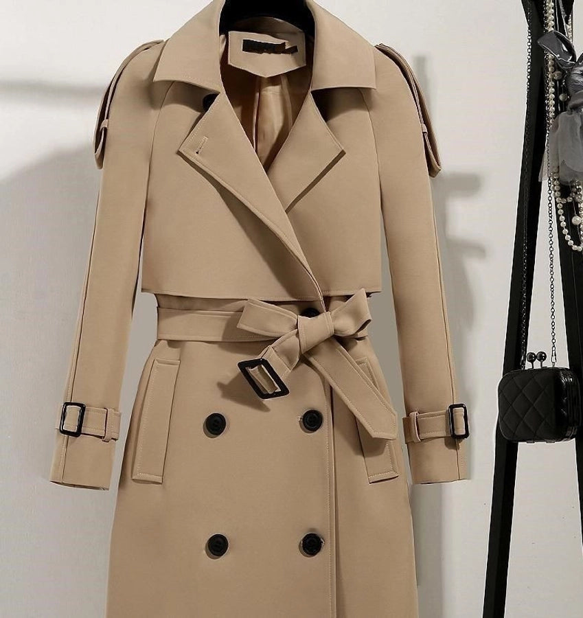 Belted trench coat